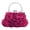 Hot Pink, variant on Women's Elegant Satin Evening Clutch with Detachable Silk Rose Handbag for Formal Parties and Occasions for Wedding Hot Pink One Size