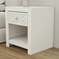 thumbnail image 2 of STYLIVIA 1-Drawer Nightstand with Open Shelf Parchment 17.8" W x 16.1" D x 20.3" H, 2 of 8