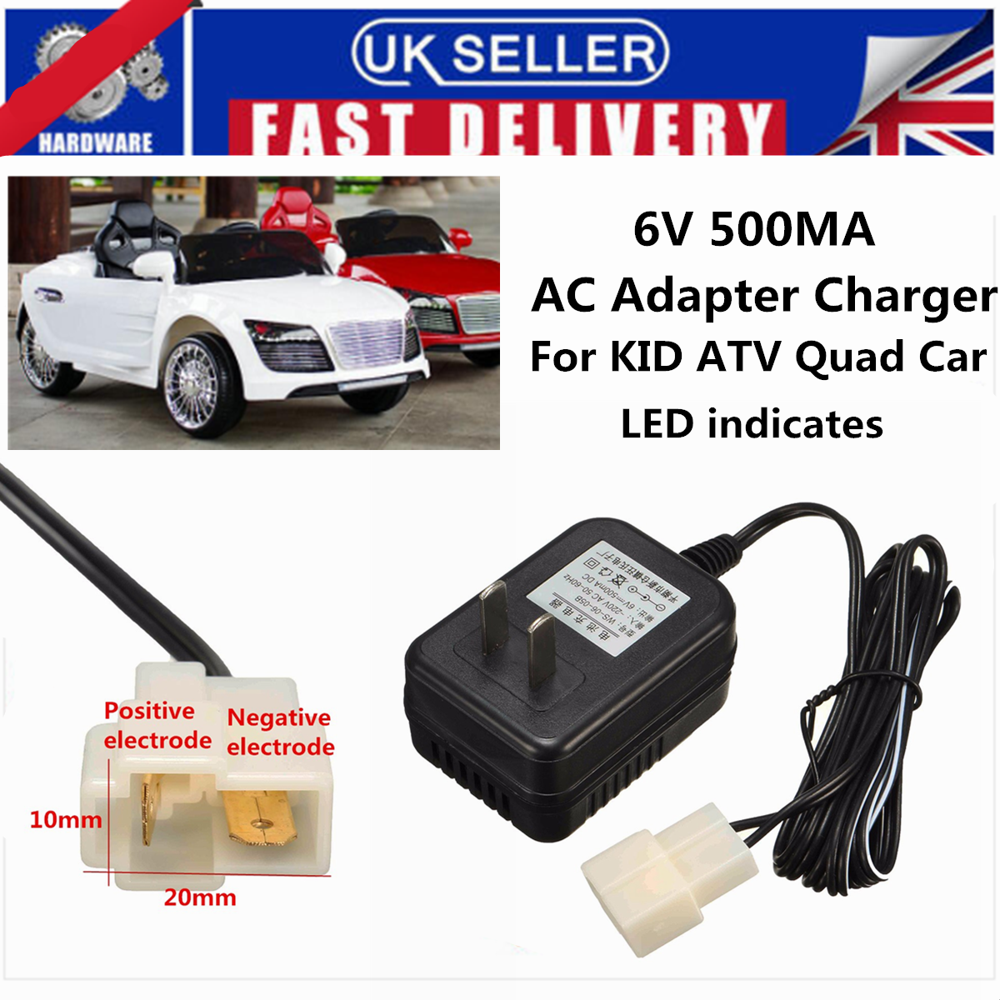6V AC/DC Adapter Power Supply Wall Charger For Kid TRAX ATV Quad Ride
