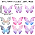 thumbnail image 2 of 1 Box Butterfly Charms Organza Butterfly Decorations Multi-Layered Rhinestone Butterflies Wing Charm Fabric Light Weight Wings Charm for Jewelry Making Charms Wedding Craft Home Decoration, 2 of 9