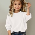 thumbnail image 4 of AUDeals Girls Sweater, Toddler Girls Fuzzy Fluffy Crewneck Knit Pullover, Plush Soft Cozy Loose Casual Knitted Sweater for Kids Girls (White, 11-12 Years), 4 of 4
