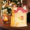 thumbnail image 4 of Japceit Nordic Christmas Village, Snow-Covered Red Roof House Series with LED Lighting, Winter Scene Decor for Tabletop, Shelf Display, 4 of 5
