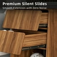 thumbnail image 5 of Nightstand Set of 2 Curved Slope Modern 2 Drawer Dresser Open Shelf End Table Bedside Furniture Bedside Table for Bedroom or Living Room-Walnut, 5 of 11