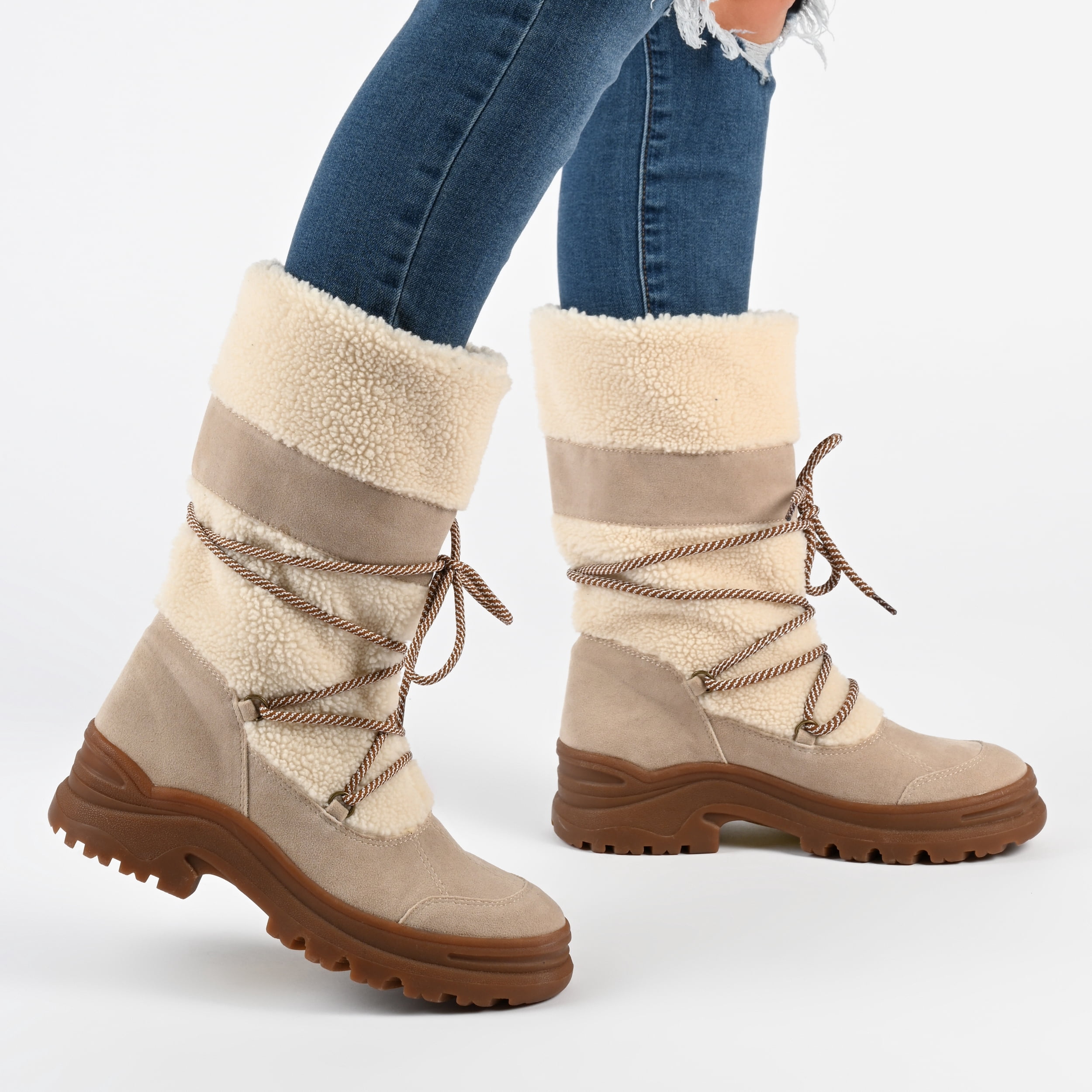 Journee Collection Womens Galina Tru Comfort Foam Mid Calf Pull On Winter Boot