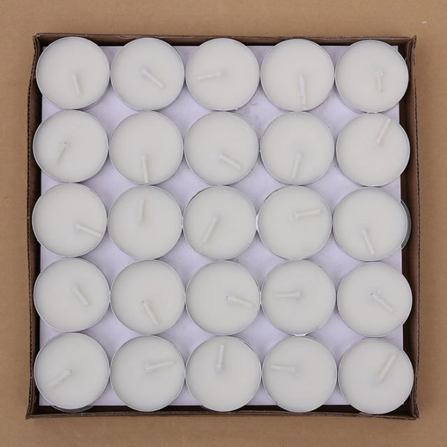 Velas de té paquete de 50 velas de té sin perfume velas románticas de amor a granel para decoración del hogar