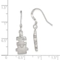 thumbnail image 2 of Primal Silver Sterling Silver Cubic Zirconia Puzzle Pieces Dangle Earrings, 2 of 4