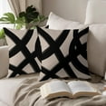 thumbnail image 4 of Black Beige Tan Khaki Pillow Covers 18x18 Inch Set of 2 Modern Abstract Graffiti Art Line Decorative Throw Pillows Minimalist Geometric Pillow Cases Home Decor for Sofa Couch Bedroom Outdoor, 4 of 6