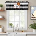 thumbnail image 2 of Hello Basketball Valance Curtain Watercolor Black White Strips Sport Window Valances Rod Pocket Short Curtains Window Treatments for Kitchen Bedroom Bathroom Laundry 60" x 14", 2 of 9