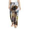 thumbnail image 1 of Fotbe Cat In Sun Hat Pantalones de Pijama para Mujer, Pantalones de Dormir, Pantalones Pj con Cordón y Bolsillos-Medium, 1 of 6
