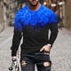 thumbnail image 1 of Blusas y camisas de manga larga con cuello redondo para hombre, blusa informal de manga larga con cuello redondo y estampado., 1 of 3