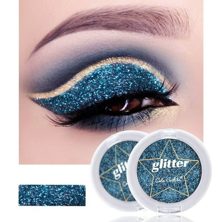 Marainbow 12 Colors Glitter Eyeshadow Palette Cosmetic Silver Gold Warm Shimmer Eyeshadow Single Color Makeup Sets