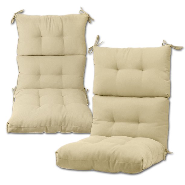 Romhouse 2 pcs 44x21 inch Solid Chair Cushion Outdoor High Back Rocking