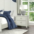 thumbnail image 2 of Furniture of America Kaela Coastal 2-Drawer Solid Wood Adult Nightstand, White, 2 of 8