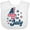 AA-White, variant on Inktastic 4th of July with Striped Stars Boys or Girls Baby Bib