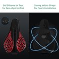 thumbnail image 4 of Superjoe Gel Bike Seat Cover with Raincover, Anti-Slip Comfortable Bike Seat Cushion with Breathable Design Bicycle Saddle Pad for MTB & BMX and Road, Velcro Installation(11×7in/11×10in), 4 of 8