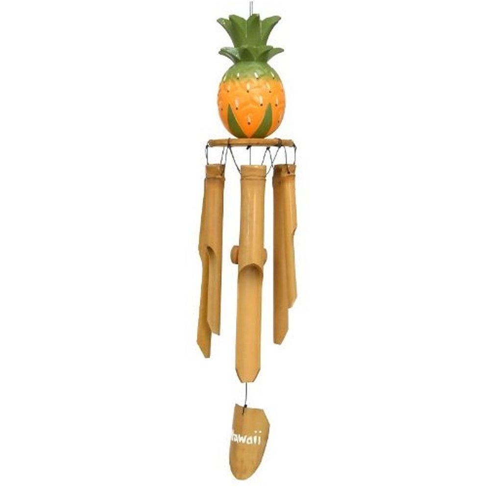 Hawaii Wind Chime Carved Bamboo Pineapple 16" - Walmart.com - Walmart.com