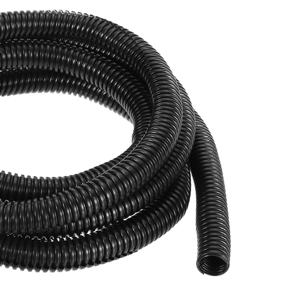 Uxcell 10ft 5/8 Inch Black Wire Loom Split Tubing Cord Protectors Flexible Conduit