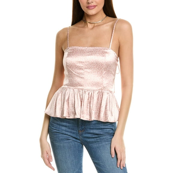 1.STATE womens  Date Peplum Top, l, Pink