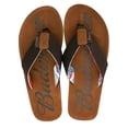 thumbnail image 1 of Budweiser 47893-M Budweiser Men Script Logo Flip Flop Brown Sandals - Medium, 1 of 2