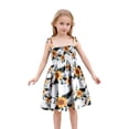 thumbnail image 1 of Robe Fille Bébé Été Imprimé Floral Robe à Bretelles Légère Décontractée avec Attaches Réglables pour Plage Robe Bébé Blanche 2 Ans-3 Ans, 1 of 4