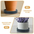 thumbnail image 4 of Durable Grey Plant Tray with Rolling Stand for Home Use Prevents Water Damage and Keeps Floors, 4 of 6