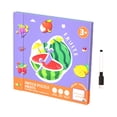 thumbnail image 3 of Rompecabezas de emparejamiento, juguetes Montessori de desarrollo para niños de 3 años para motricidad fina frutas, 3 of 9