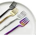 thumbnail image 6 of JASHII Hangable Silverware Set, Matte Silver Flatware Cutlery Set Service for 2, Satin Finish 8 Piece Stainless Steel Utensils Set for Home and Restaurant, Dishwasher Safe(Silver), 6 of 11