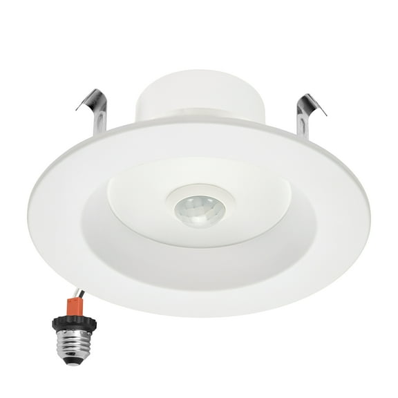Maxxima 4 in. Retrofit Recessed LED Motion Sensor Downlight, 1000 Lumens, 5 CCT Color Selectable 2700K-5000K