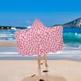 thumbnail image 2 of Yayeee Kids Hooded Towel with Hand Pockets Beach Soft Absorbent Bath Wrap 50 x 23.5 inch, Strawberry Bliss, 2 of 5