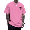 thumbnail image 7 of jowamay Hawaiian Tee Shirts for Men Tropical Palm Tree Round Neck Short Sleeve T Shirt Casual Holiday Tops for Dating, 7 of 7