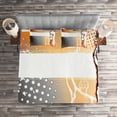 thumbnail image 2 of Ambesonne Sports Quilted Coverlet 3 Pcs, Basketball Doodle Art, King Size, Orange Black, 2 of 2