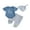 Blue B, variant on Hirigin Newborn Baby Boy Girl Clothes Outfits Hi I'm New Here Letter Embroidered Short Sleeve Romper and Pants Hat 3Pcs Coming Home Outfit