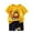 Yellow2, variant on Hienoo Boys Summer Casual Outfits Short Sleeve Graphic T Shirt and Shorts Set