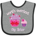 thumbnail image 3 of Inktastic World's Sweetest Big Sister Girls Baby Bib, 3 of 4