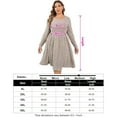 thumbnail image 5 of Yesfashion Women's Plus Size V Neck Cable Knit Sweater Dress Long Sleeve Oversized Casual Pullover Midi Dress, 5 of 5
