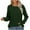 Green, variant on QUNYINEY Crew Neck Women's Sweaters Solid Blue Ribbed Knit Pullover Tops Lightweight Casual Long Sleeve Loose Sweaters