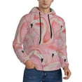 thumbnail image 2 of Lsque Flamingos Pattern Casual Men's Hoodie,Hooded Sweatshirt with Kangaroo Pocket,Pullover Hoodie-X-Large, 2 of 7