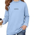 thumbnail image 4 of Afuyipoi Girls Sweatshirt Mock Neck ( 6 Months - 12 Years ) Fall Winter Warm Underwear Blue 3T, 4 of 6