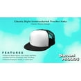 thumbnail image 2 of 10 Classic Style Unstructured Trucker Hats Pack - Polyester, Snap Closure - Black, 2 of 5