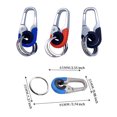 thumbnail image 2 of Dalazy Men Car Keychain Key Ring Holder Metal Organizer Double Ring Design Buckle Pendant Fashion Female Keyring Auto Accessories Black, 2 of 8