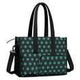 thumbnail image 2 of Utility Tote Bag for Women with 11 Pockets, Green Dots Teacher Tote with Top Zipper Closure & Thick Bottom Support, Waterproof Beach Bag Work Laptop Bag for Teachers, Students, Artist, Nurse Purse, 2 of 5