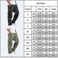 thumbnail image 3 of Men Comfy Workwear Cotton Linen Multi-pocket Casual Loose Baggy Long Cargo Pants, 3 of 3