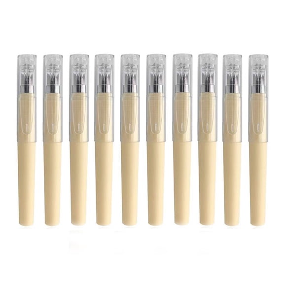 Yellow Mini Pocket Gel Pens, 10 Pack, 0.5mm Fine Point Black Ink, Small Retractable Pens for Travel and Office, Portable Short Barrel