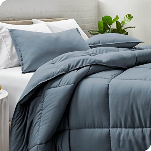 Set de edredón Bare Home para el hogar desnudo tamaño queen ultra suave alternativa de ganso down series premium 1800 calidez de toda la temporada reina azul coronet