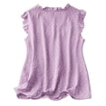 thumbnail image 4 of Timegard Womens Summer Tops Ruffle V-Neck Sleeveless Lightweight Tank Tops Casual Loose Tops Blouse, 4 of 4