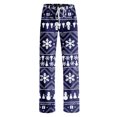 thumbnail image 5 of Dwralegc Christmas Pajamas for Women Cute Xmas Printed Winter Elastic Waist Pajama Bottoms Comfy Wide Leg Casual Pj Pants Drawstring Soft Holiday Pants with Pockets Royal Blue M, 5 of 7