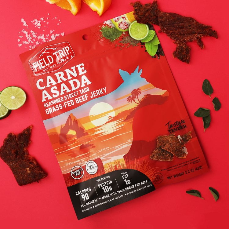 (9 Pack) Field Trip Jerky Carne Asada Street Taco 2.2 Oz