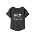 thumbnail image 1 of Camiseta para mujer con cuello redondo, camiseta básica transpirable a la moda para vacaciones S, 1 of 7