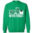thumbnail image 2 of OXI Crewneck Sweatshirt - Never Forget, Basic Casual Sweatshirts for Men's and Women Fleece Sweatshirt Long Sleeve - Irish Green X-Large, 2 of 2