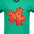 thumbnail image 4 of Inktastic Red Canadian Maple Leaf Women's V-Neck T-Shirt, 4 of 5